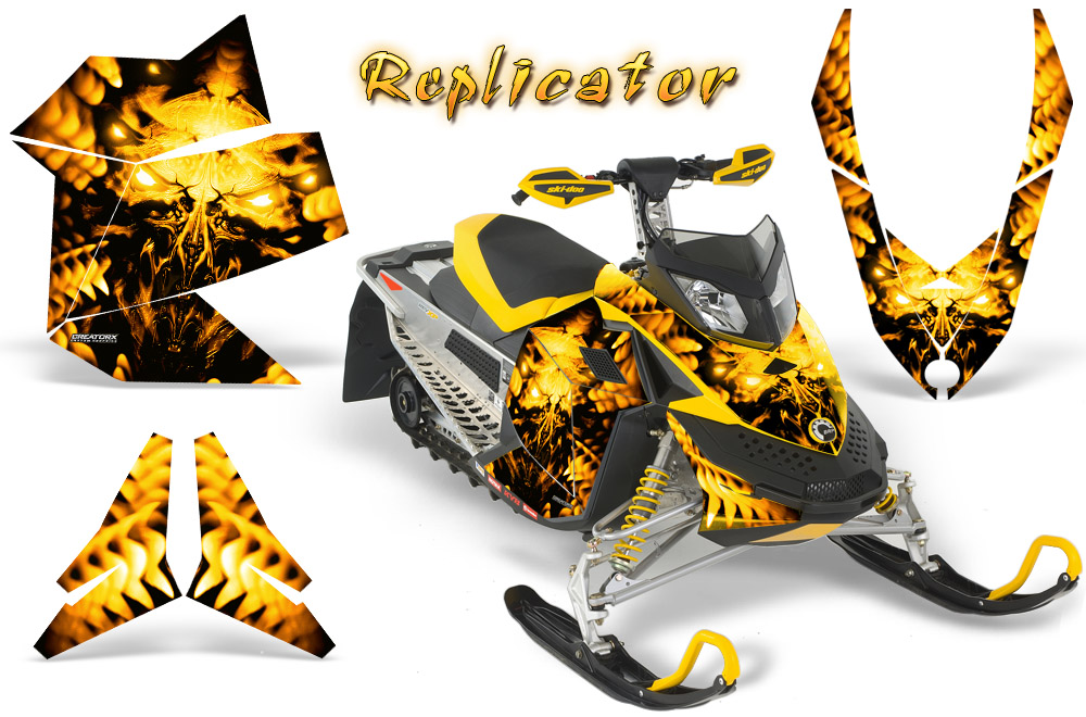 Skidoo REV XP Graphics Kit Replicator Yellow